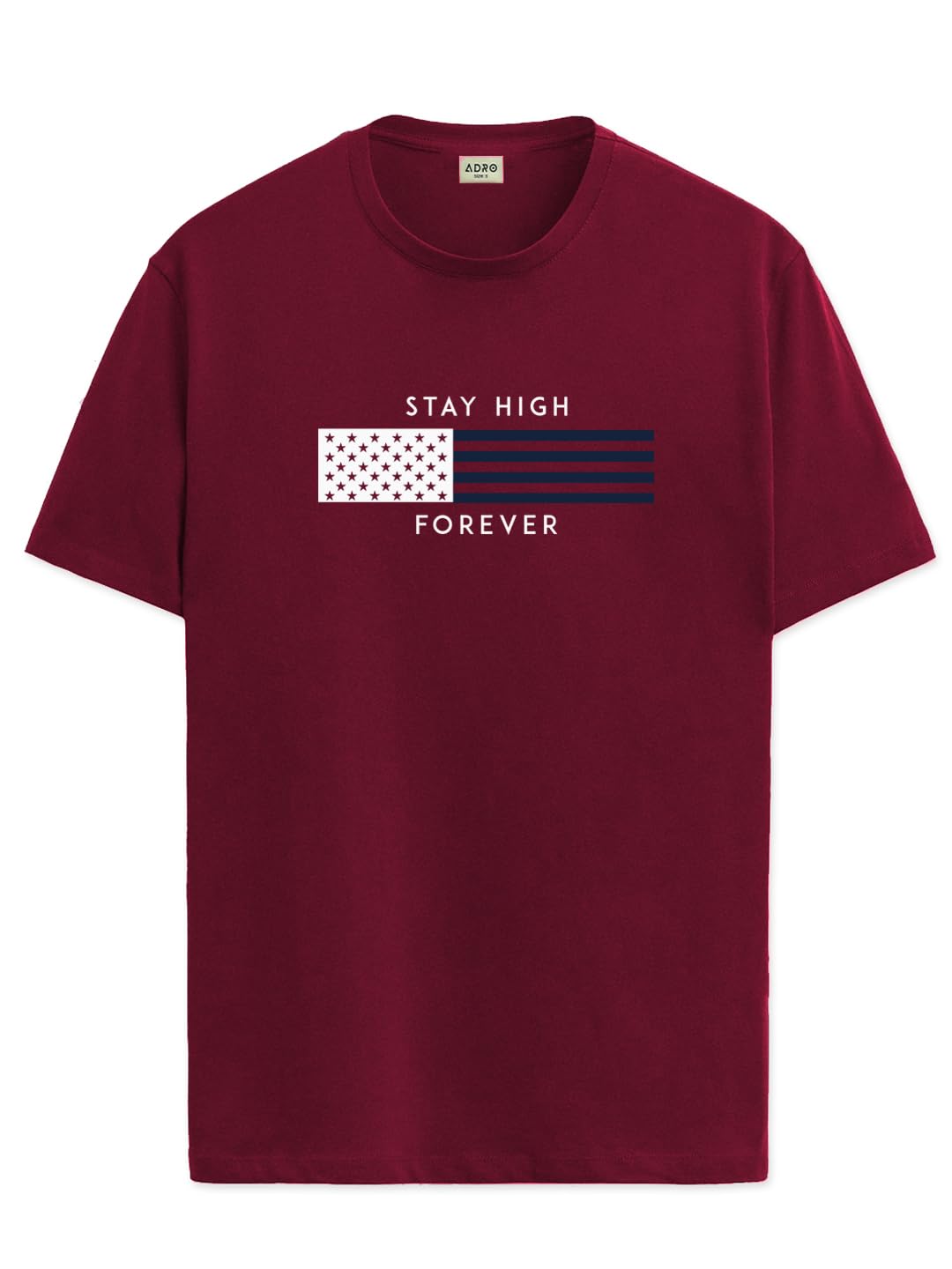ADRO Mens Flag Printed Cotton T-Shirt_RN24-L2-FLAG-MR