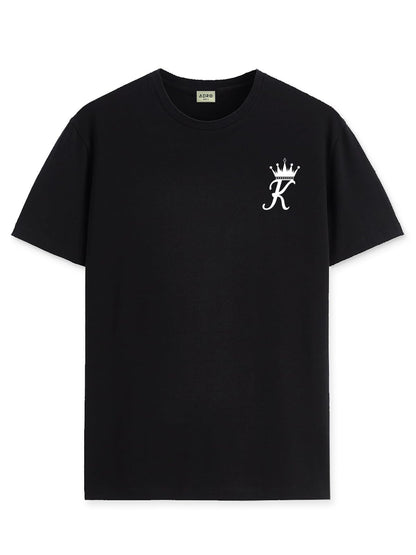ADRO T-Shirts for MenChest Printed T-Shirt for MenCotton Tshirt for Men|RN24-STICK-KK-BL
