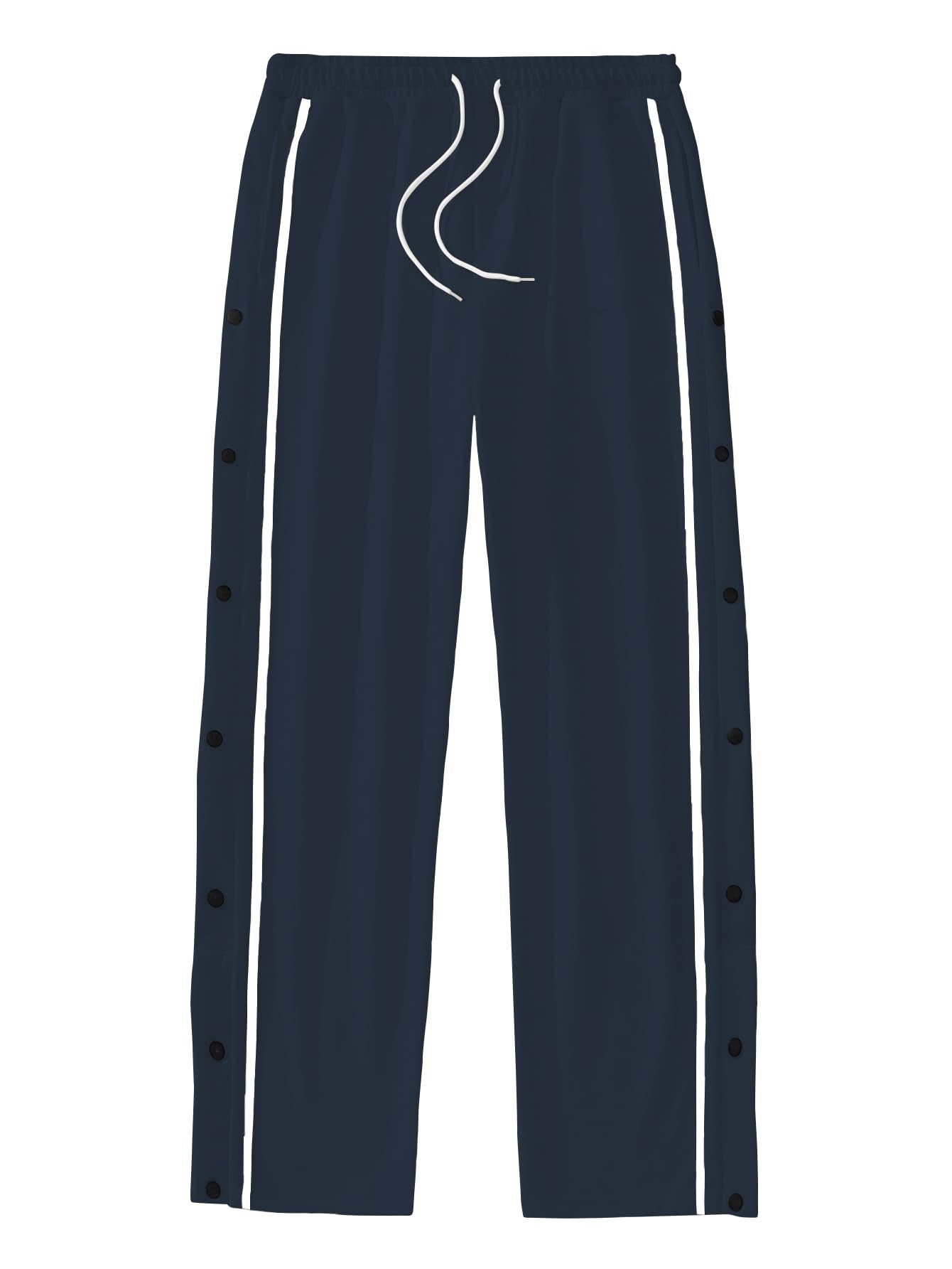 AVANOVA MansGrey Athletic Track Sweatpants Side Button Snap Closure Retro Sports Training Gym Running Workout Casual Street Sty