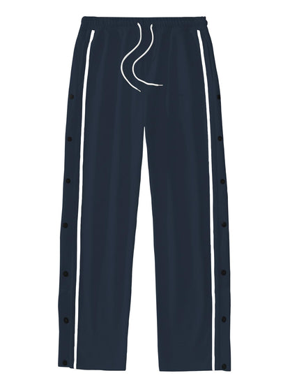AVANOVA MansGrey Athletic Track Sweatpants Side Button Snap Closure Retro Sports Training Gym Running Workout Casual Street Sty