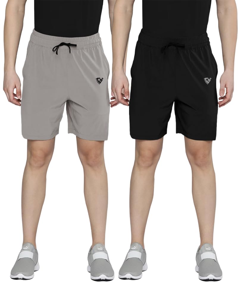 Noble Monk MenS Solid Sports Shorts