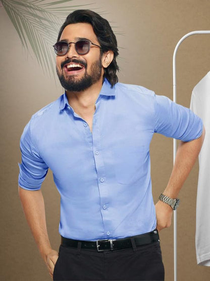 Tee Projekt Shirt for Men Cotton Spread Collar Long Sleeve hirt Parfect for Formal Wear