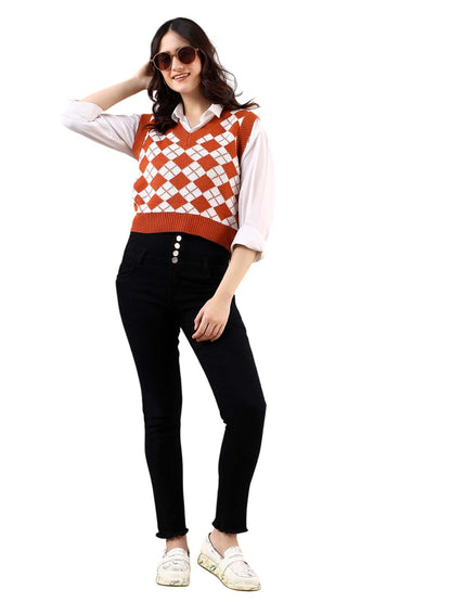 Kotty WomenS Trendy Sleeveless Sweater Vests  Perfect For Layering And Smart-Casual Outfits(Multicolored,S)