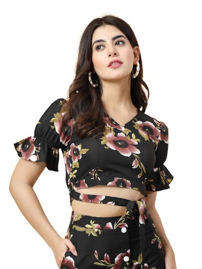 OOMPH! Crop Top, Black, mt894