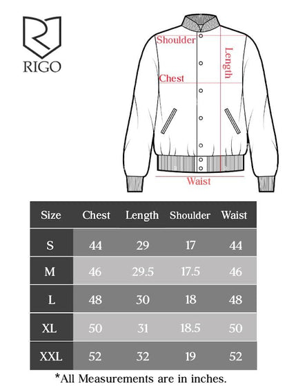 Rigo Varsity Jacket for Men | Streetwear Varsity Jacket | Puff Print Varsity Jacket | Oversized Varsity Jacket for Men