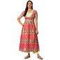 Pink Ornated Long Gilet With Yellow Inner Kurta And Trousers