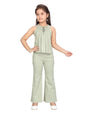 Aarika GirlS Cotton Blend Top And Pant Suit-Dress Set (Dr-1601_Green_24)