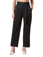 Womens Wide Leg Pants | Solid Green Stretchable Polyester Trousers | Stylish Korean Clothing | Flared, Straight Fit, Baggy, and