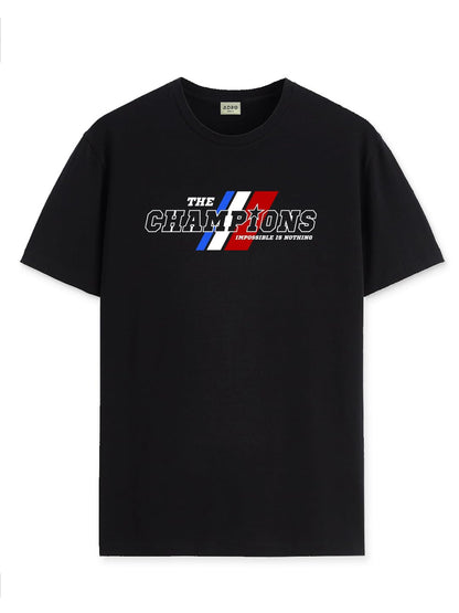 ADRO Men's Graphic Printed 100% Cotton T-Shirt - Regular Fit, Printed T-Shirts for Men (RN24-CMP-BL_Black)