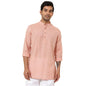 Fabindia MenS Cotton Solid Regular Kurta (1037084Peach_Orange