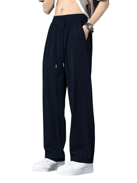 Greciilooks Men Regular Mid Rise Track Pant Stretchable Loose Fit Gym Joggers Korean Style Workout Pants With Trendy Gym & Stree