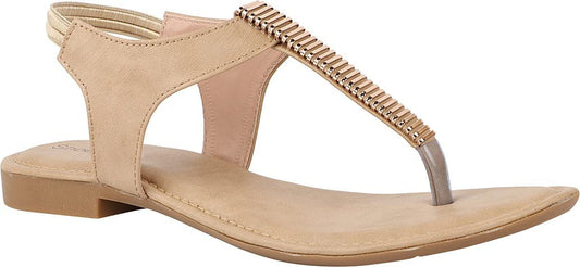 Shoetopia Girls Beige Stylish Trending Flats