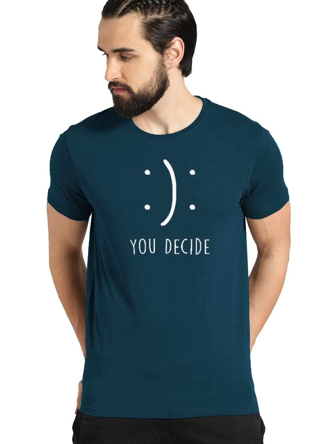 ADRO You Decide Mens Printed T-Shirts (RNR-M-DEC-SB_Teal)