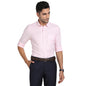 Turtle Men Giza Cotton Striped Regular Fit Light Pink Formal Shirt