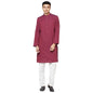 Fabindia Men Dobby Weave Long Kurta Cotton_S Violet