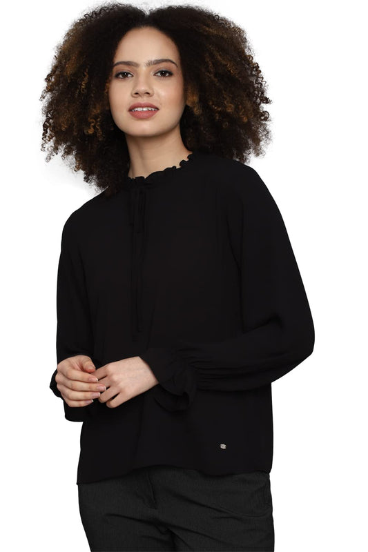 Allen Solly Women Casual Cotton Full Sleeve Stretch T-Shirt