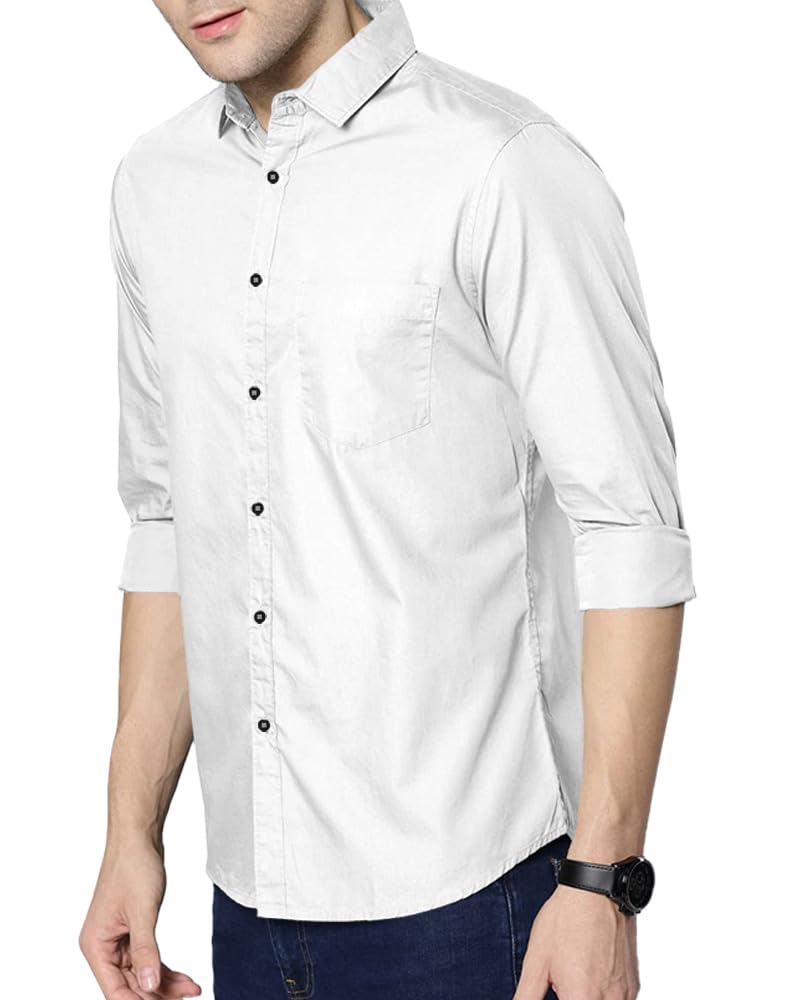 Noble Monk MenS Solid (Combo Pack Of 2) -Regular Fit Casual Shirt |Full Sleeve - Regular Fit
