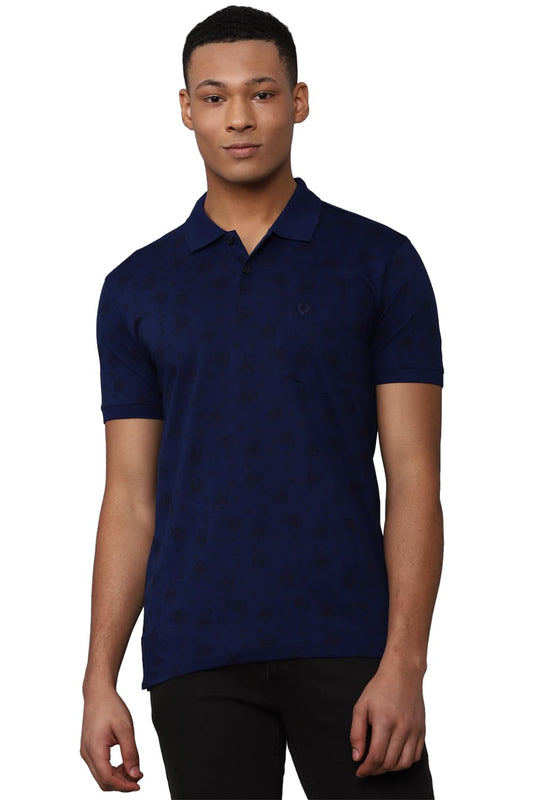 Allen Solly Men Regular Fit Printed Casual Half Sleeve Short Sleeve Polo Shirt