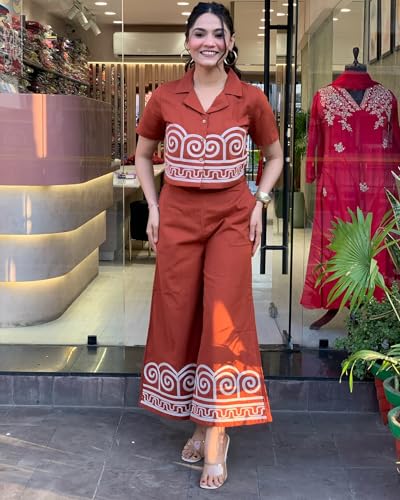 ANNI DESIGNER Women Rayon Geometric Kurta with Palazzo