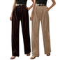 Greciilooks High Waist Cotton Trousers For Women  Flared Parachute Pants With Side Pockets | Casual Travel Cargo Pants