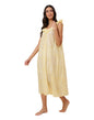 Fabindia Women Cotton Printed Beach Dress Yellow_XS