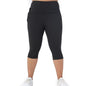 BlissClub Womens The Ultimate Capris, 3/4th Length Pants, Super- High Waist, 2 Pockets, Wide Waistband, Activewear for Women
