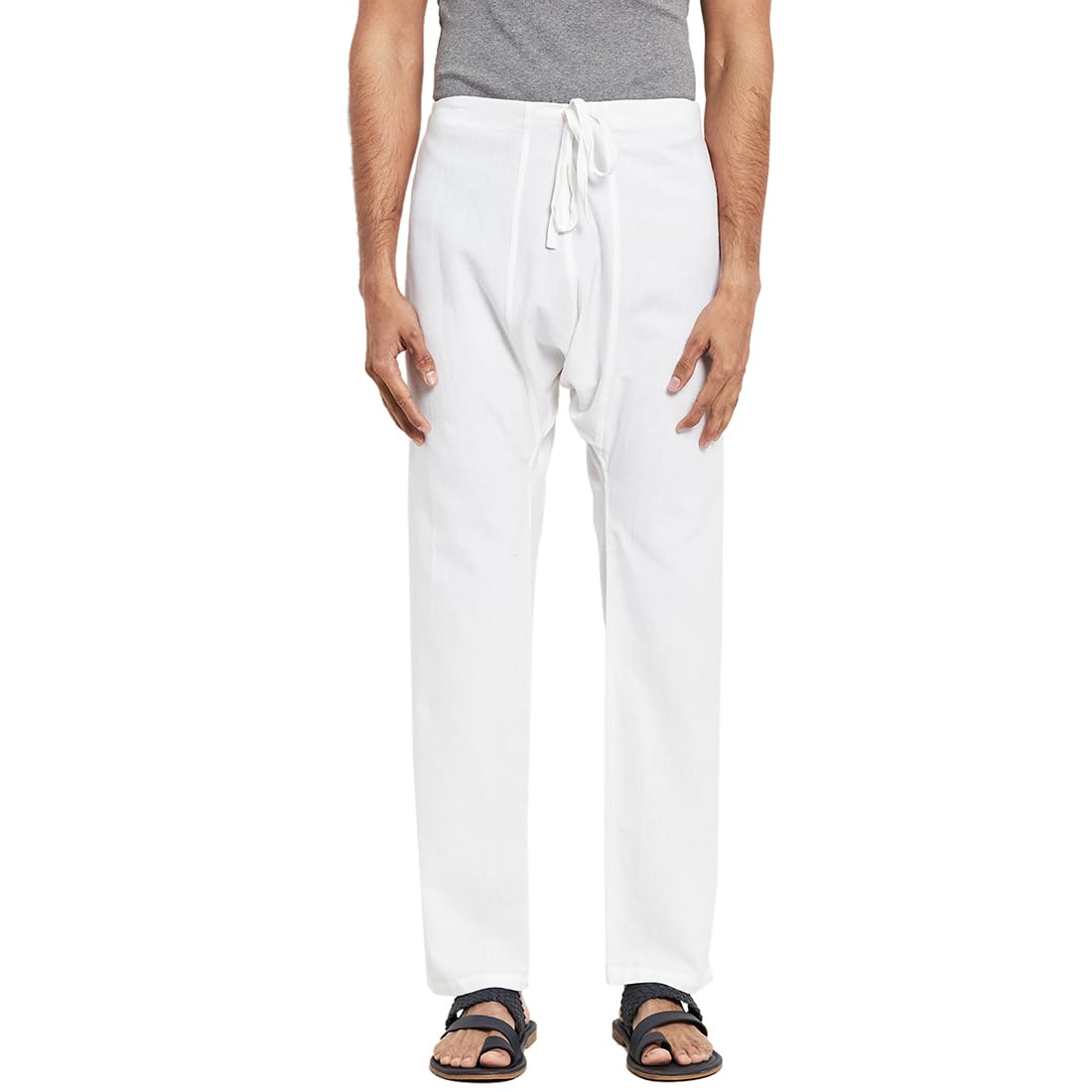 Fabindia MenS Relaxed Pants (101787903_White