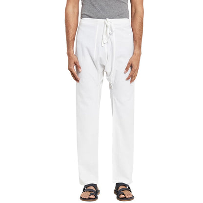 Fabindia MenS Relaxed Pants (101787903_White