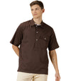 Thomas Scott 100% Cotton Spread Collar Half Sleeve Casual Tshirt for Mens Brown