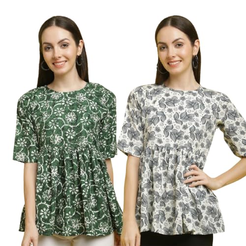 Pinkmint Tops for Women ll Combo Regular Fit Girls Tops ll Casual Wear (Pack of 2)