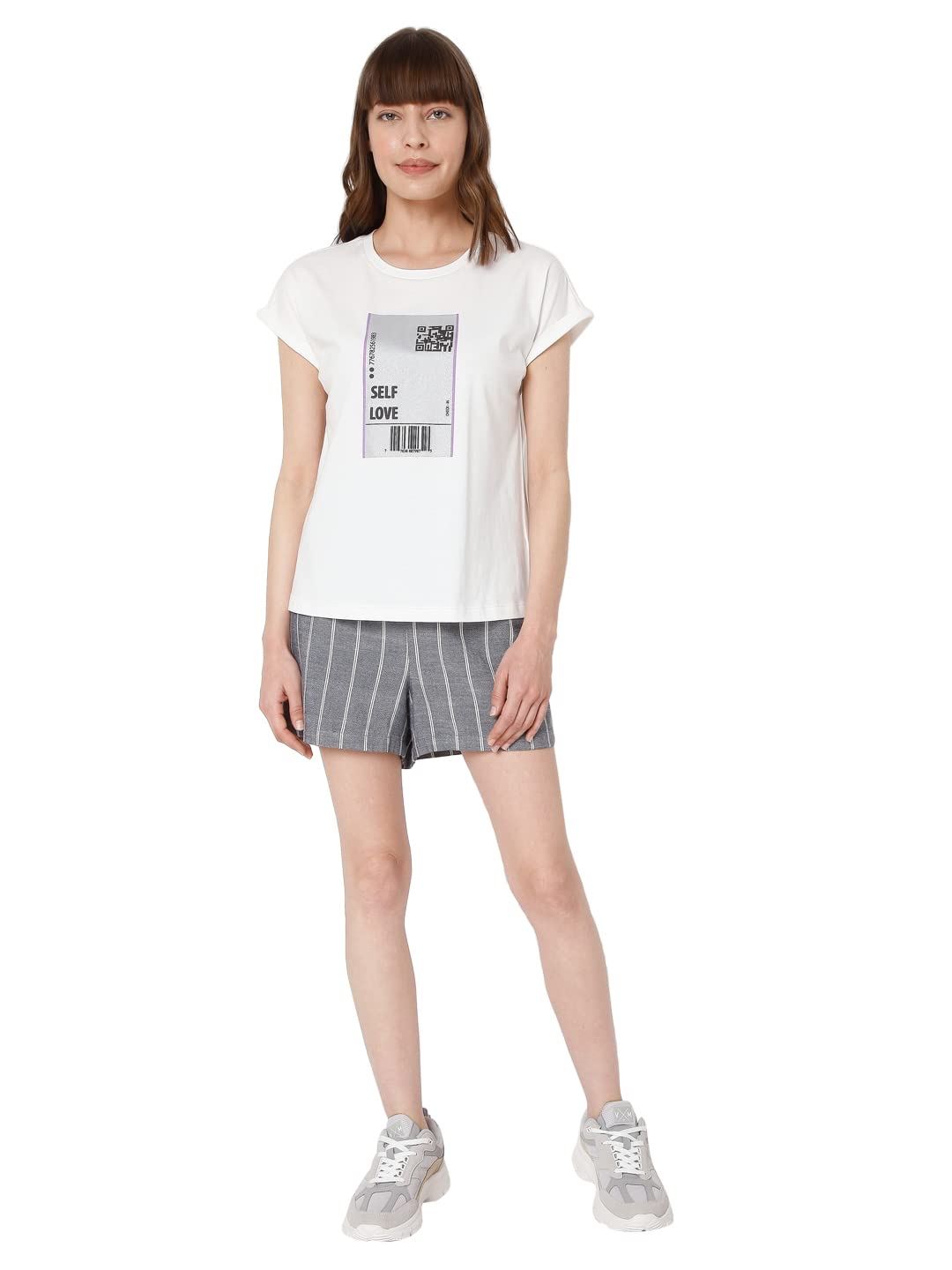 Vero Moda Regular Fit T-Shirt (10277785_Brilliant White_M)