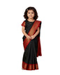 Aarika Girls Ethnic Wear Black Colour Kajol Silk Saree-(2-8 Years)-(OCT_SR-20696-BLACK-28)