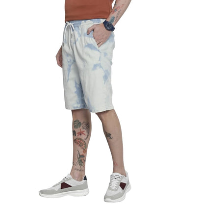 The Indian Garage Co Men Regular Fit Solid Mid-Rise Denim Shorts