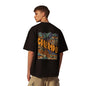 Nobero MenS Printed Oversized Fit T-Shirt (1M-Twrt-C0694_Black