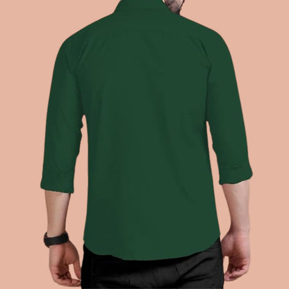 Rebelify Double Pocket MenS Casual Shirt - Regular Fit, Solid Spread Collar, Versatile Everyday Wear, Comfortable And Stylish De