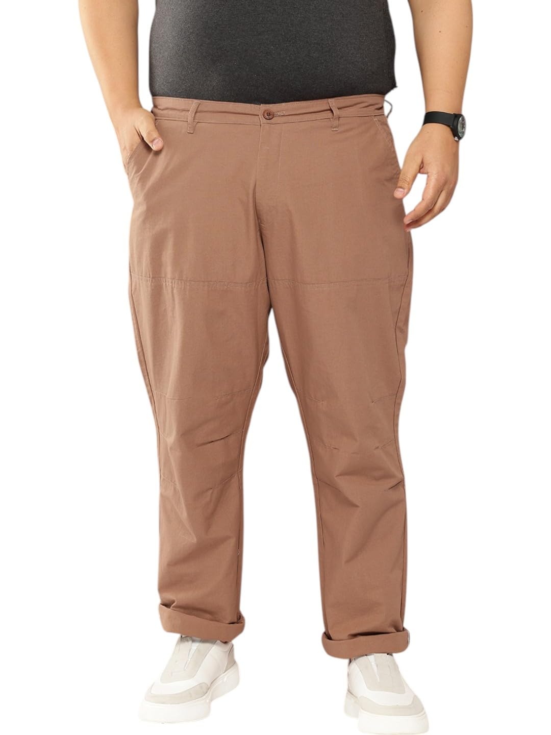 Thomas Scott Mens | Plus Size | Regular Fit | 100% Cotton | Breathable Fabric | Solid Color | Trouser | Chino | Casual Pants fo