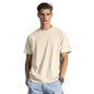 Nobero MenS Crew Neck Sand Regular Fit T-Shirt | 100% Cotton