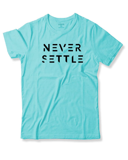 ADRO Mens Never Settle Cotton T-Shirt (RN22-03-SET-MI_Mint)