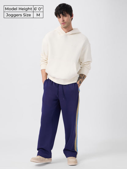 The Souled Store Colourblock Joggers: Twilight Men and Boys Drawstringed Loose Fit Cotton Korean Joggers