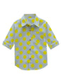 A.T.U.N. (ALL THINGS UBER NICE) Boys Printed Full Sleeve Collar Neck Casual Shirt Blue-Yellow