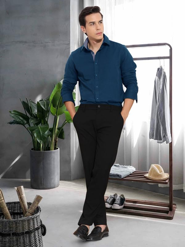 Tee Projekt Cotton Office wear Shirt|| Solid Shirt for Mens|| Casual Shirt for Men||Long Sleeve Spread Collar Shirt for Men Tea