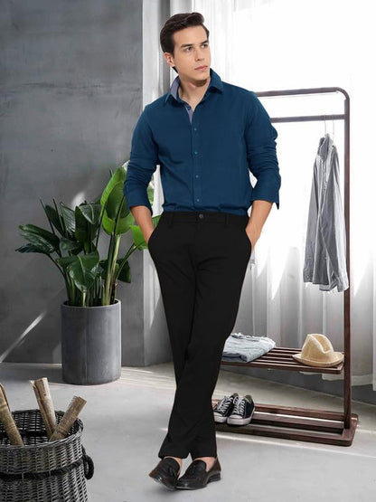 Tee Projekt Cotton Office wear Shirt|| Solid Shirt for Mens|| Casual Shirt for Men||Long Sleeve Spread Collar Shirt for Men Tea