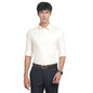 Turtle Men 100% Cotton Cream Self Design Slim Fit Formal Shirt