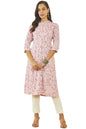 Soch Womens Rayon Paisley Print Straight Kurta with Front Button-Placket