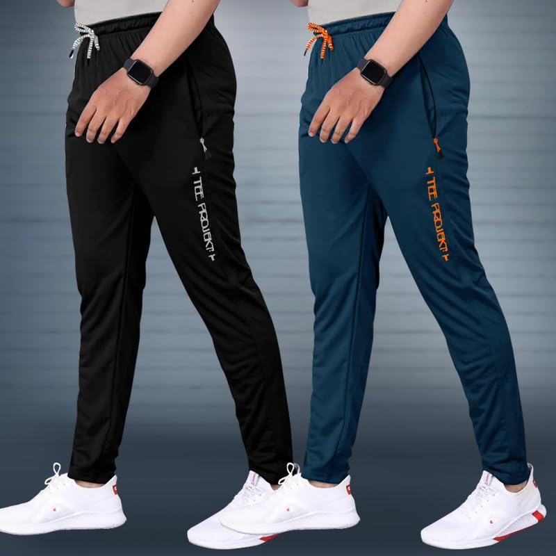 Pinkmint Combo Track for Men Lycra with Pocket for Gym, Tracking, Toga, Sport, Home