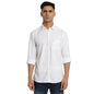 Turtle Men Poly Cotton White Printed Slim Fit Full Sleeve Casual Shirt