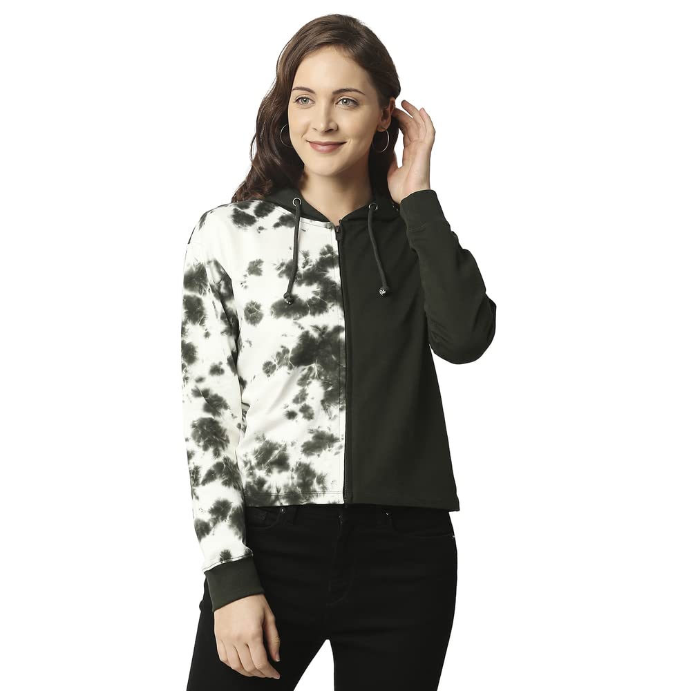 Pepe Jeans Ladies Jennifer Colour Block Sweatshirt, Forest Olive,S