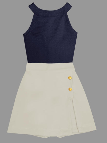 A.T.U.N. (ALL THINGS UBER NICE) Girls Stylish Two Piece Outfit Set with Sleeveless Tank Top and Skort | Casual Summer Clothing