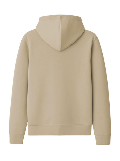 ADRO Mens Cotton Solid Zipper Hoodie Sweatshirts (ZH23-PLN-BE_Beige)
