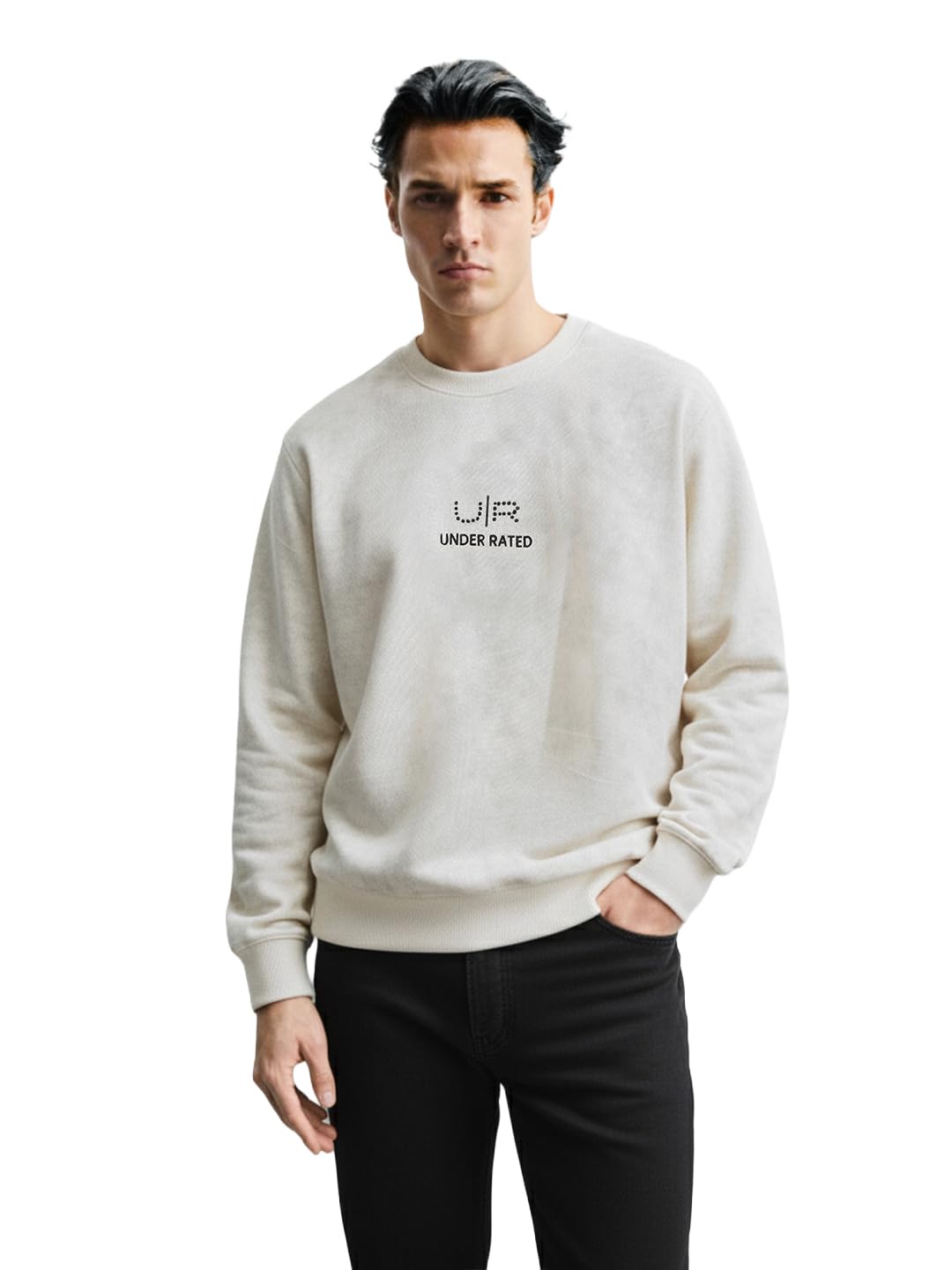 The Indian Garage Co Mens Relaxed Fit Long Sleeves Crew Neck Printed Sweatshirt